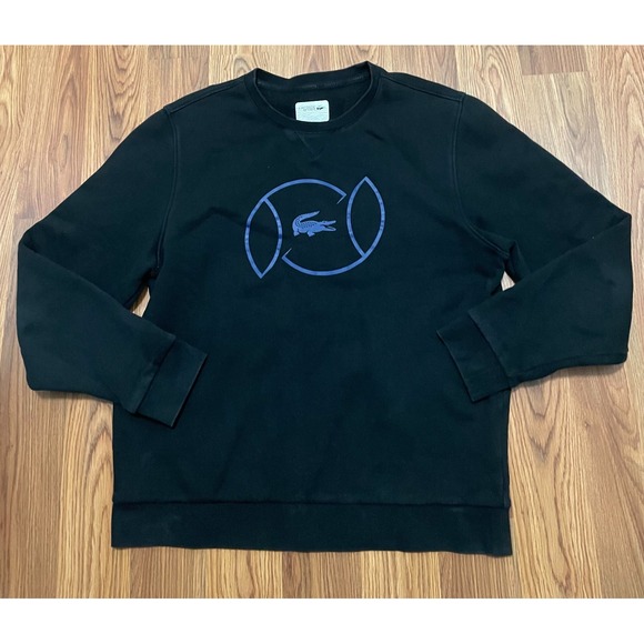 Lacoste Other - Lacoste Sport Crewneck Sweatshirt Mens Large Black Graphic Croc SH9506